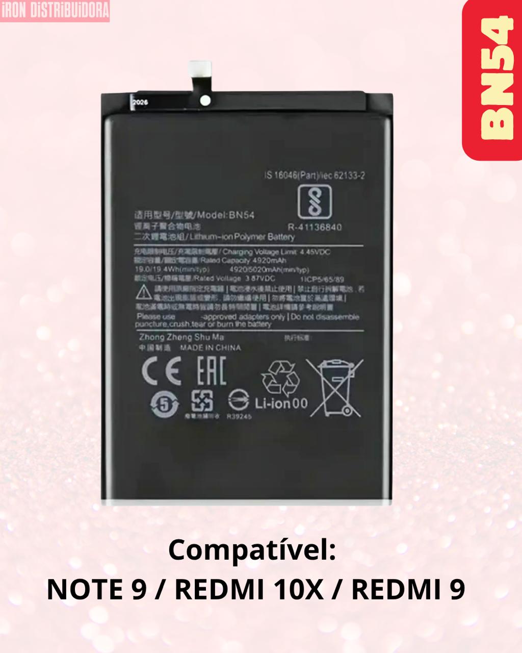 Bateria Xiaomi BN54 (Note 9/Redmi 10X/Redmi 9)