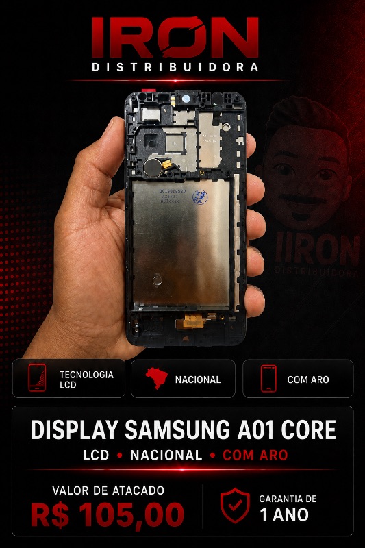 DISPLAY  SAMSUNG A01 CORE NACIONAL COM ARO 