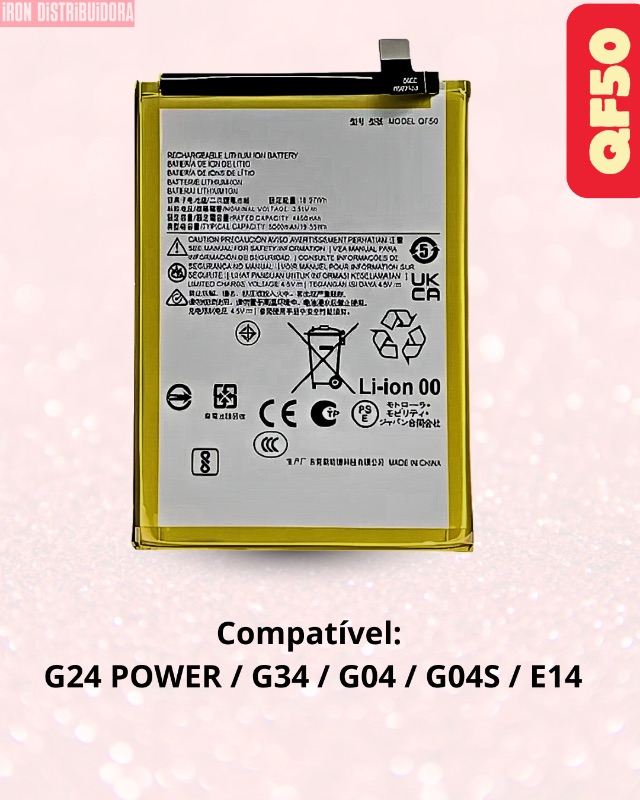 Bateria Motorola QF50 (G24/G24 Power/G34/G04/G04S/E14)