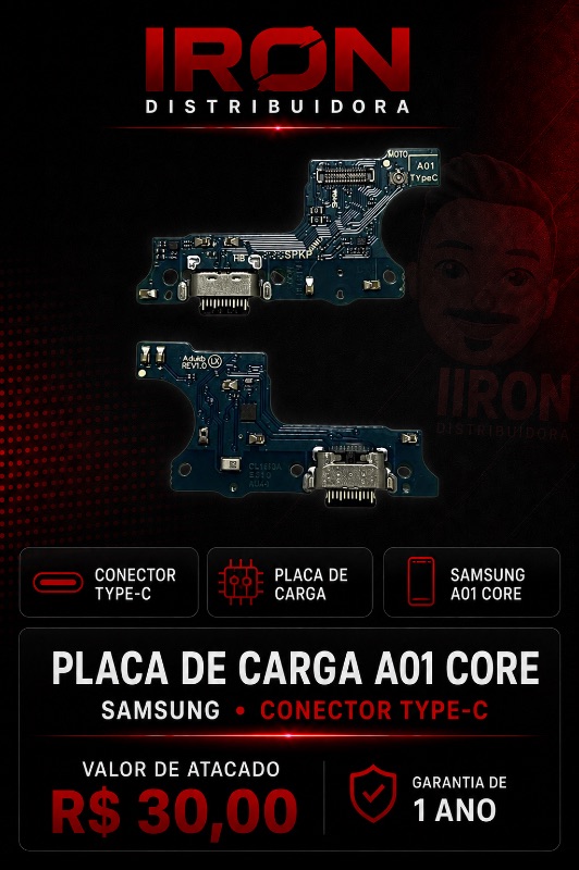 PLACA DE CARGA SAMSUNG A01 CORE TURBO