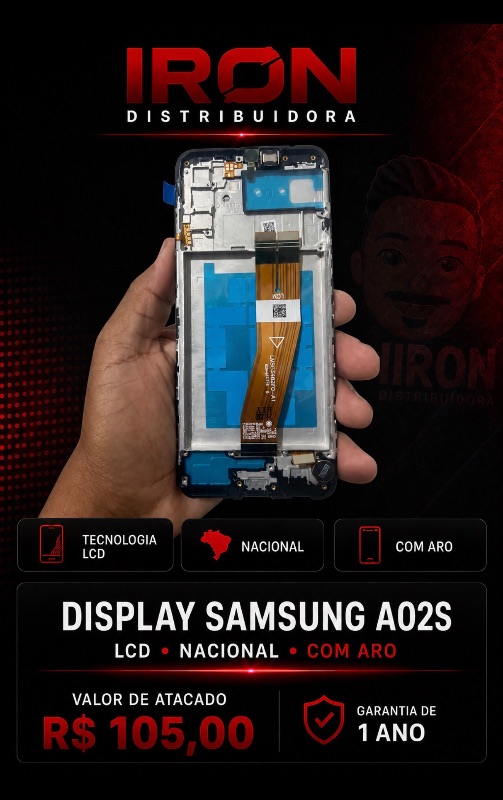 DISPLAY SAMSUNG A02S NACIONAL COM ARO