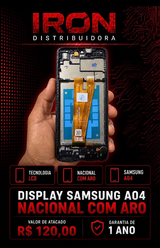 DISPLAY SAMSUNG A04 NACIONAL COM ARO