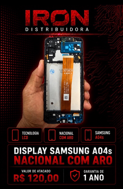 DISPLAY SAMSUNG A04S NACIONAL COM ARO
