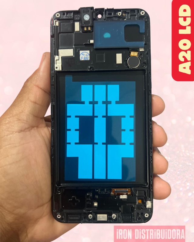 DISPLAY SAMSUNG A20 LCD COM ARO