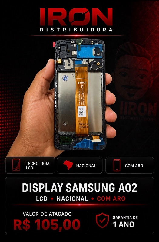 DISPLAY SAMSUNG A02 NACIONAL COM ARO