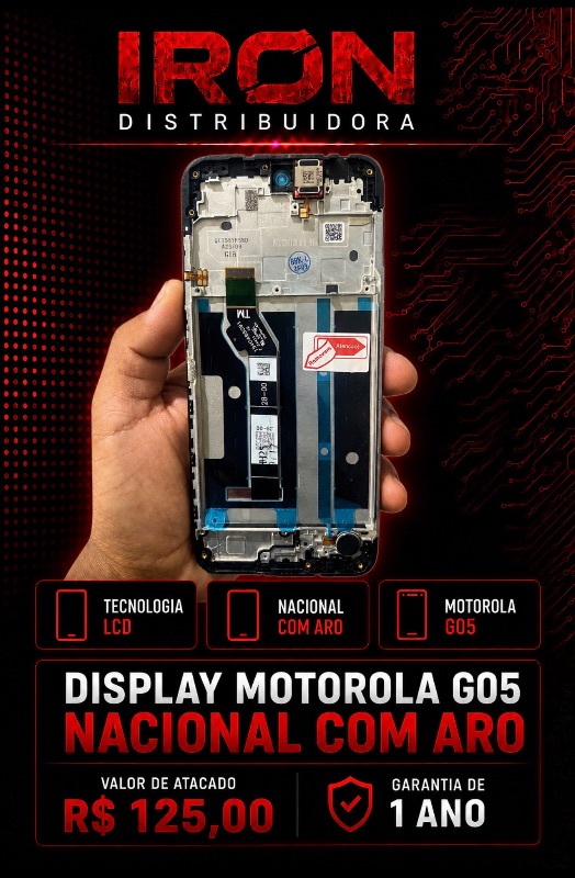 Display Motorola G05 com aro