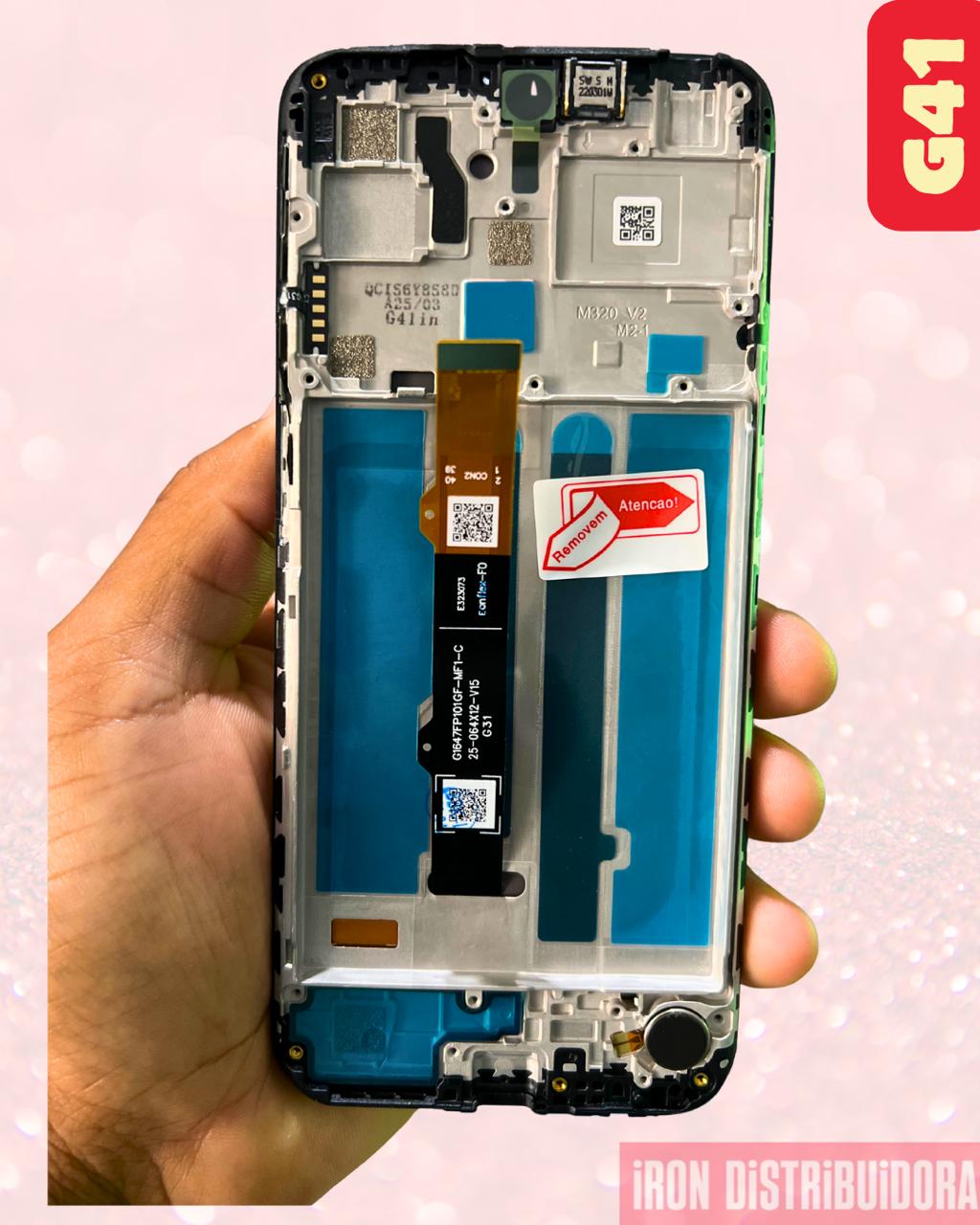 Display Motorola G41 LCD com aro
