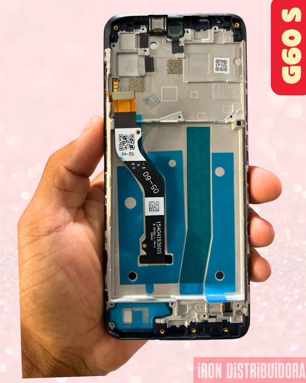 Display Motorola G60S com aro