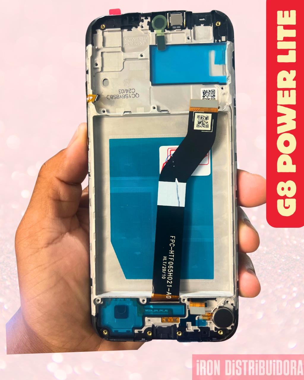Display Motorola G8 Power Lite com aro