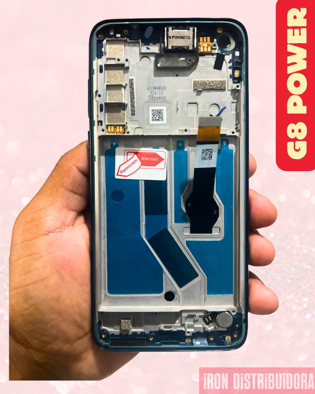 Display Motorola G8 Power com aro