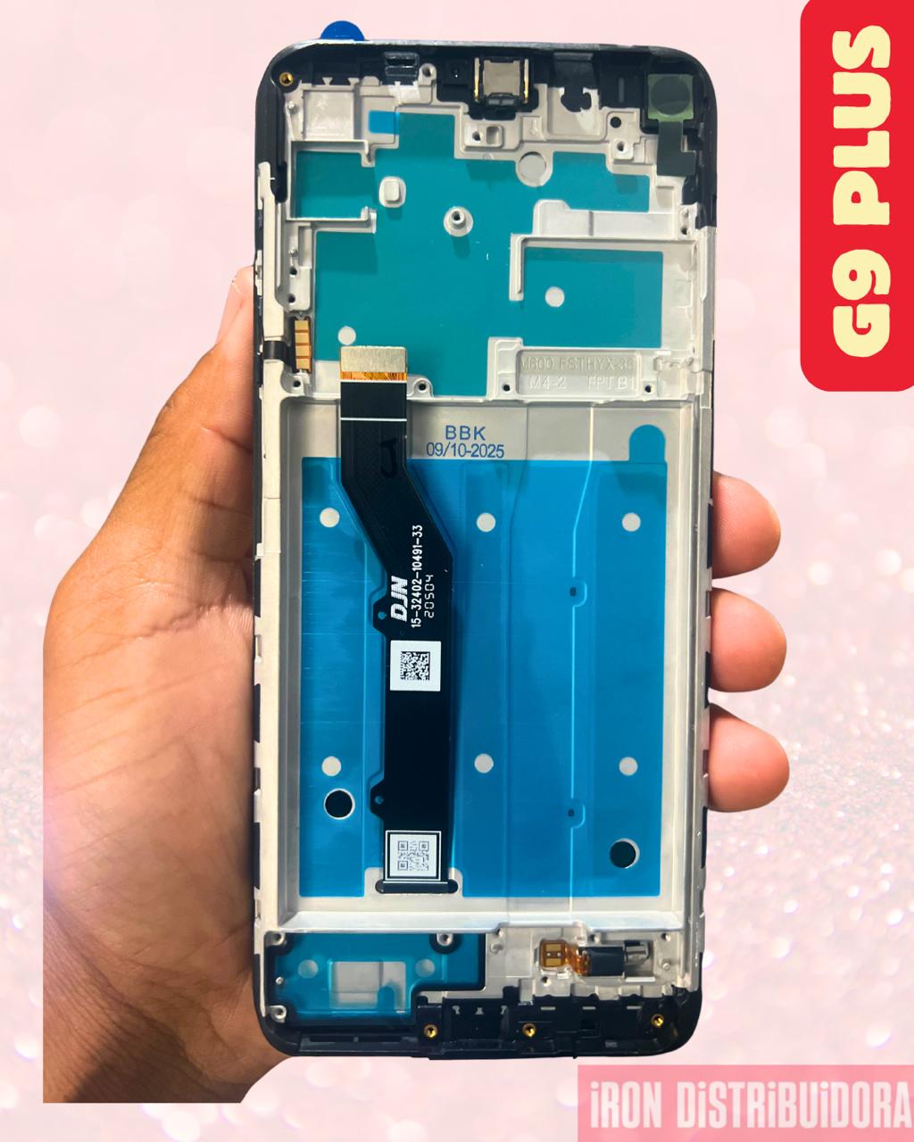 Display Motorola G9 Plus com aro